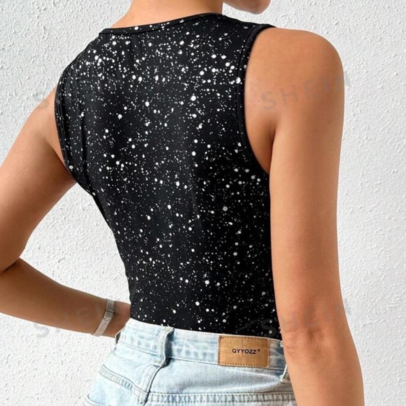 SHEIN Allure Black Speckled One-Piece Swimsuit - Picture 2 of 2